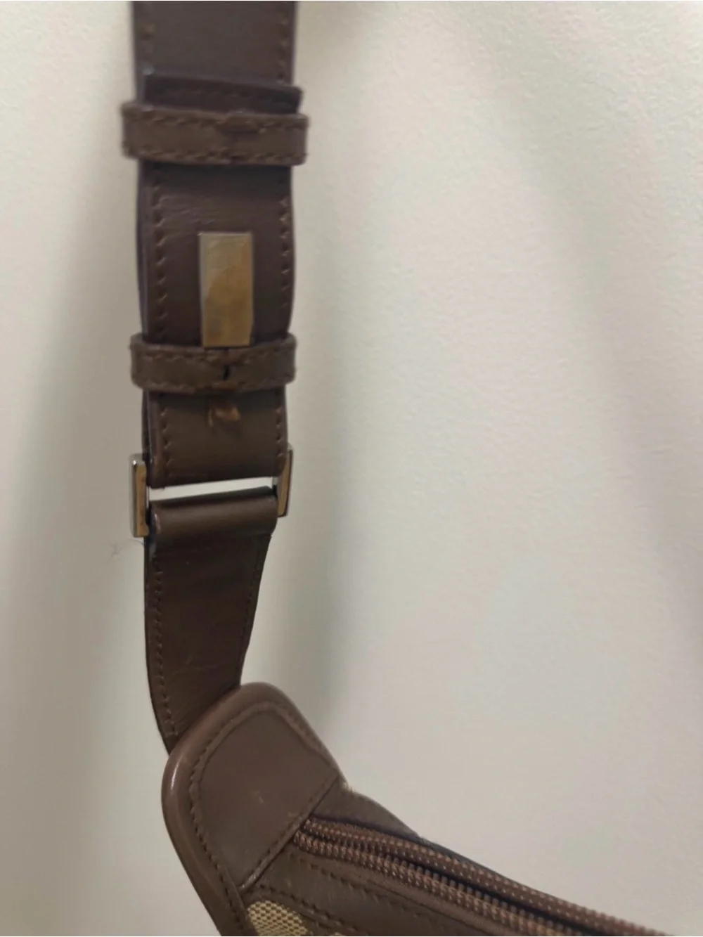 Gucci Tan and Brown GG Monogram Shoulder Bag EUC